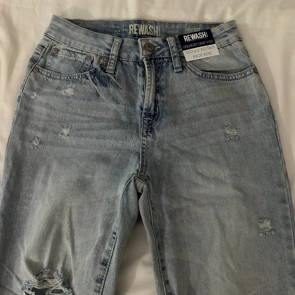 High Rise Vintage Straight Crop Jeans
